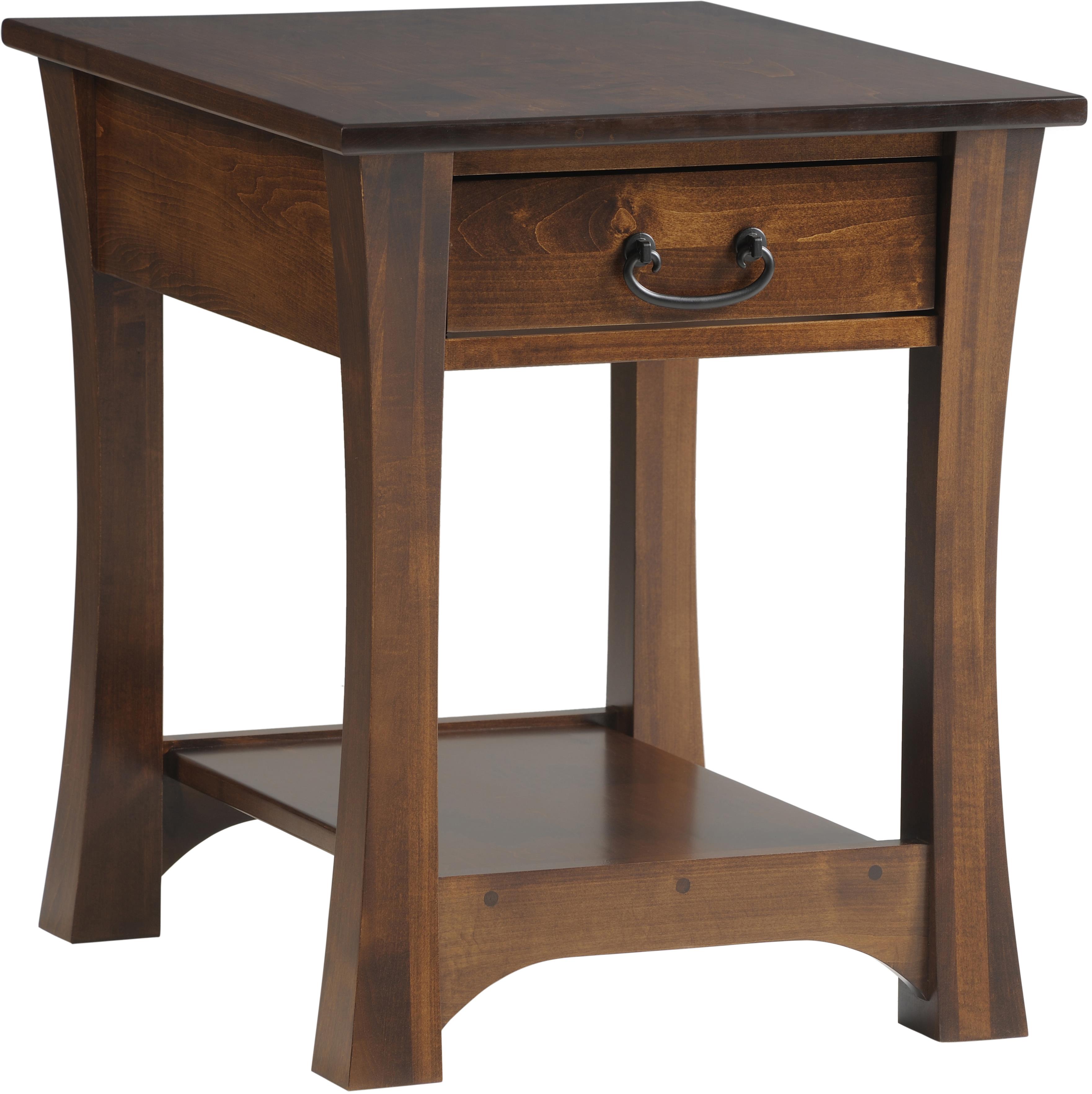 Y & T Woodcraft Woodbury 592 End Table with Shelf Saugerties